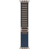 Apple 49 mm Alpine Loop, Uhrenarmband blau/titan, Größe M