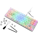 Sharkoon Crystal Shark, Gaming-Tastatur weiß, DE-Layout, KTT