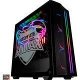 ALTERNATE aTTaX Gold Gaming-PC • RTX 4060 • AMD Ryzen™ 5 7600X • 16 GB RAM schwarz/transparent, Windows 11 Home 64-Bit