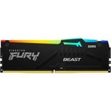 Kingston FURY DIMM 16 GB DDR5-6800, Arbeitsspeicher schwarz, KF568C34BBA-16, FURY Beast RGB, INTEL XMP