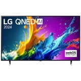 LG 65QNED80T6A, LED-Fernseher 164 cm (65 Zoll), schwarz, UltraHD/4K, QNED, WLAN, LAN, Bluetooth, HDR10, Triple-Tuner