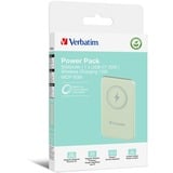 Verbatim Wireless Powerbank Charge 'n' Go 5.000mAh hellgrün, Qi, PD 3.0, Quick Charge 3.0