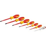 Bosch VDE Schraubendreher-Set PH/SL Professional, 7-teilig rot/gelb, 6 VDE-Schraubendreher, Phasenprüfer SL3