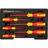 Bosch VDE Schraubendreher-Set PH/SL Professional, 7-teilig rot/gelb, 6 VDE-Schraubendreher, Phasenprüfer SL3