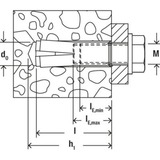 fischer Einschlaganker EA II M6 R, Dübel edelstahl, 100 Stück, rostfrei