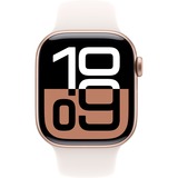 Apple Watch Series 10, Smartwatch roségold, Aluminium, 42 mm, Sportarmband blassrosa S/M, Cellular