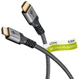 goobay Plus Ultra High-Speed HDMI-Kabel, 8K @ 60Hz grau, 0,5 Meter