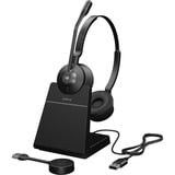 Jabra Engage 55 SE - USB-A MS Stereo, Headset schwarz, Stereo, USB-A, MS, mit Ladestation