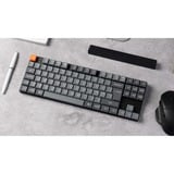 Keychron K1 Max, Gaming-Tastatur grau/orange, DE-Layout, Gateron Low Profile 2.0 Mechanical Red, Hot-Swap, Aluminiumrahmen, RGB