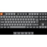 Keychron K1 Max, Gaming-Tastatur grau/orange, DE-Layout, Gateron Low Profile 2.0 Mechanical Red, Hot-Swap, Aluminiumrahmen, RGB