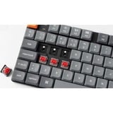 Keychron K1 Max, Gaming-Tastatur grau/orange, DE-Layout, Gateron Low Profile 2.0 Mechanical Red, Hot-Swap, Aluminiumrahmen, RGB