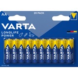 VARTA Longlife Power, Batterie 20 Stück, AA