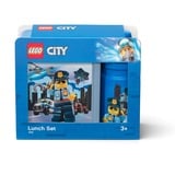 Room Copenhagen LEGO Lunch-Box Set City blau/silber, 2-teilig, mit Trinkflasche