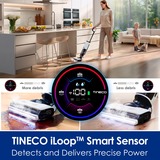 Tineco Dampfreiniger, Nass-Trockensauger Floor One S7 Steam weiß/schwarz, 3-in-1 Sauger, Mopp und Dampfreiniger