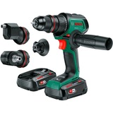 Bosch Akku-Bohrschrauber AdvancedDrill 18V-80 QuickSnap + Zubehör grün/schwarz, 2x Li-Ionen Akku 2,5Ah, Koffer, POWER FOR ALL ALLIANCE