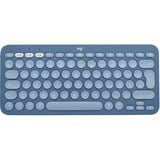 Logitech K380 Multi-Device für Mac, Tastatur blau, DE-Layout, Bluetooth, kompatibel mit macOS/iOS/iPadOS