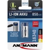 Ansmann Li-Ion Akku 16340 850mAh mit Ladebuchse 