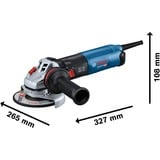 Bosch Winkelschleifer GWS 17-125 Professional blau/schwarz, 1.700 Watt