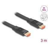 DeLOCK High Speed HDMI-Flachbandkabel 48 Gps 8K 60Hz schwarz, 3 Meter