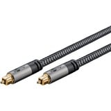 goobay Plus Toslink-Kabel schwarz/silber, 10 Meter