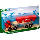 BRIO World Holztransporter mit Magnetladung, Spielfahrzeug rot