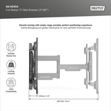 Digitus Full Motion TV-Wandhalterung 37" - 80" schwarz (matt), Tragkraft 60 kg, Kabelmanagement