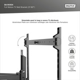 Digitus Full Motion TV-Wandhalterung 37" - 80" schwarz (matt), Tragkraft 60 kg, Kabelmanagement