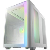 Fortron FSP M580-WA , Tower-Gehäuse weiß, Tempered Glass x 2