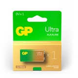 GP Batteries GP Ultra Alkaline 9V Blockbatterie Longlife, 6LR61, 9Volt 1 Stück, mit neuer G-Tech Technologie