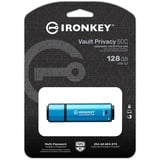 Kingston IronKey Vault Privacy 50 128 GB, USB-Stick hellblau/schwarz, USB-C 3.2 Gen 1