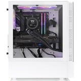 Thermaltake View 200 TG ARGB Snow, Tower-Gehäuse weiß, Tempered Glass