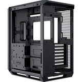 APNX V1-W-BK-v1, Tower-Gehäuse schwarz/holz, Tempered Glass x 2