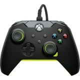 PDP Wired Controller - Electric Black, Gamepad schwarz/neon-grün, für Xbox Series X|S, Xbox One, PC