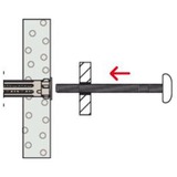 fischer Hohlraumdübel DuoHM 4x55 S PZ 25 Stück, mit Panhead-Schraube