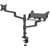 goobay Deluxe Monitorhalterung mit Laptop-Arm schwarz, für Monitore von 17" - 32" (43 - 81cm)