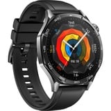 Huawei Watch GT5 46mm (Vili-B19F), Smartwatch dunkelgrau, schwarzes Fluorelastomerarmband