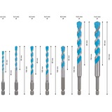 Bosch Expert HEX-9 MultiConstruction Bohrer-Satz, 7-teilig Ø 4 / 5 / 6 / 8 / 10 / 12mm