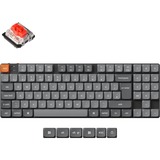 Keychron K13 Max, Gaming-Tastatur grau/orange, DE-Layout, Gateron Low Profile 2.0 Mechanical Red, Hot-Swap, Aluminiumrahmen, RGB