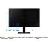 SAMSUNG ViewFinity S60UD S24D600UAU, LED-Monitor 61 cm (24 Zoll), schwarz, QHD, IPS, USB-C, 100Hz Panel