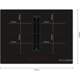 Bosch PVQ711H26E Serie 6, Autarkes Kochfeld schwarz, 70 cm, mit integriertem Dunstabzug, Home Connect