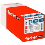 fischer Holzbauschraube PowerFast II 8,0x140 Stufen-Senkkopf TX 50 Stück, Teilgewinde, verzinkt