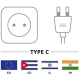 goobay Verlängerungskabel Eurostecker > Eurobuchse weiß, 2 Meter