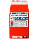 fischer Holzbauschraube PowerFast II 10,0x100 6kant TX 50 Stück, Vollgewinde, verzinkt