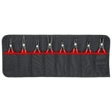 KNIPEX Sicherungsringzangen-Set Ø 10 - 60mm, 8-teilig rot, 4x gerade Spitzen, 4x 90° Spitzen, in Rolltasche