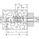 fischer Turbo Porenbetondübel FTP K 6 hellgrau, 25 Stück