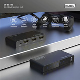 Digitus 4K HDMI Splitter, 1x4 schwarz, mit Downscaler