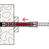 fischer Langschaftdübel DuoXpand 10x80 T hellgrau/rot, 50 Stück