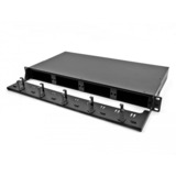 DeLOCK 19" LWL HD (High Density) Patchpanel 1 HE schwarz, für HD Kassetten oder LWL Adapter Panels