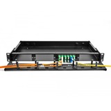 DeLOCK 19" LWL HD (High Density) Patchpanel 1 HE schwarz, für HD Kassetten oder LWL Adapter Panels