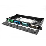 DeLOCK 19" LWL HD (High Density) Patchpanel 1 HE schwarz, für HD Kassetten oder LWL Adapter Panels